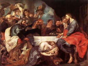 Pieter Paul  Rubens, Cristo nella casa di Simone il fariseo ( 1618-20). San Pietroburgo, Ermitage